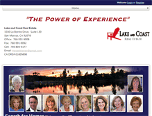 Tablet Screenshot of lakeandcoastrealestate.com